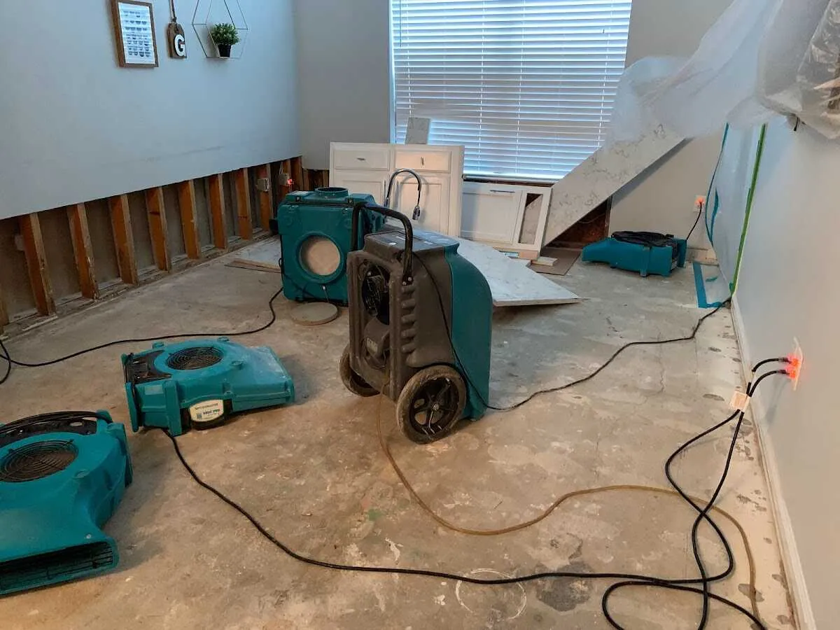 Dehumidifier in flood-cut room for Water Extraction & Removal in Gold River